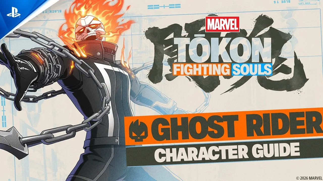 Ghost Rider in the official PlayStation Character Guide artwork