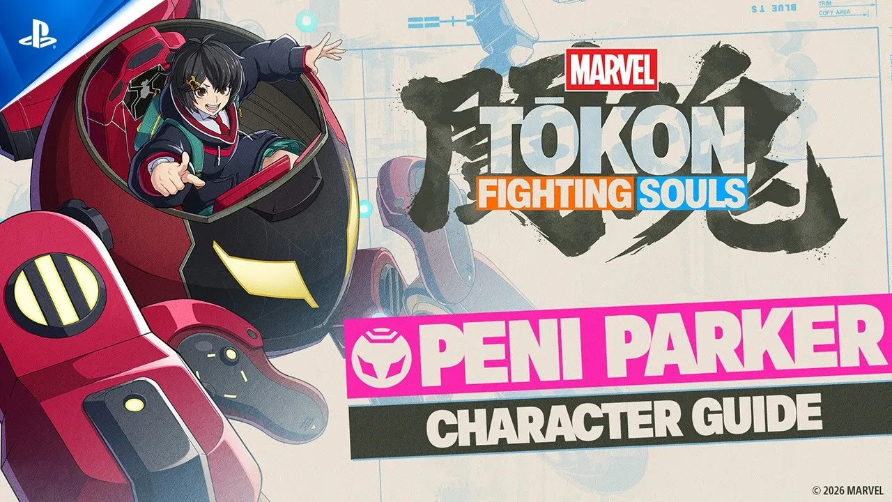 Peni Parker in the official PlayStation Character Guide artwork